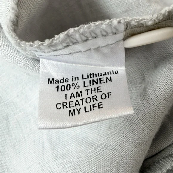 FLAX • Linen Button-Front Top - Picture 8 of 10